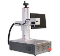 20W Desktop Fiber Laser Machine Chłodzenie powietrzem 100 kHz z komputerem PC Raycus MAX